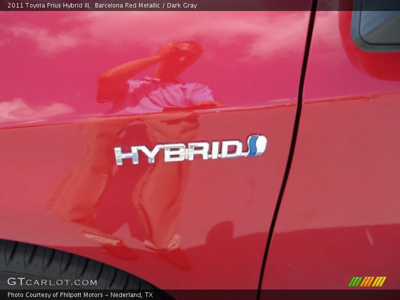Barcelona Red Metallic / Dark Gray 2011 Toyota Prius Hybrid III