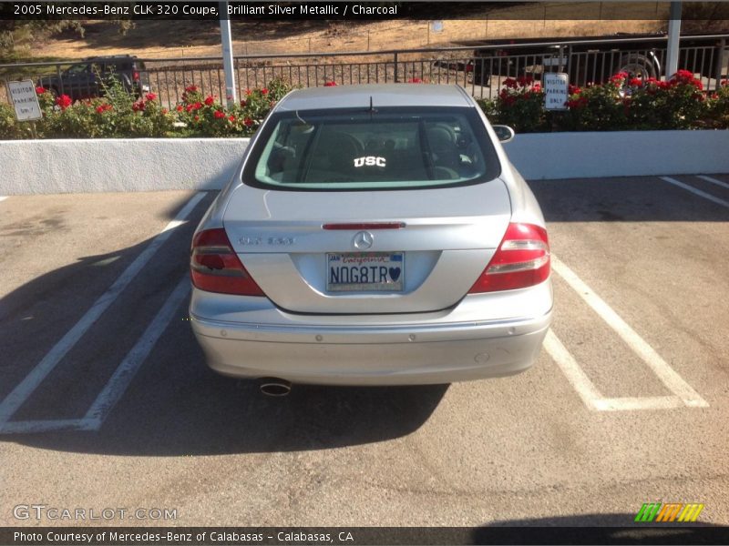 Brilliant Silver Metallic / Charcoal 2005 Mercedes-Benz CLK 320 Coupe