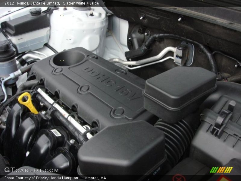 Glacier White / Beige 2012 Hyundai Santa Fe Limited