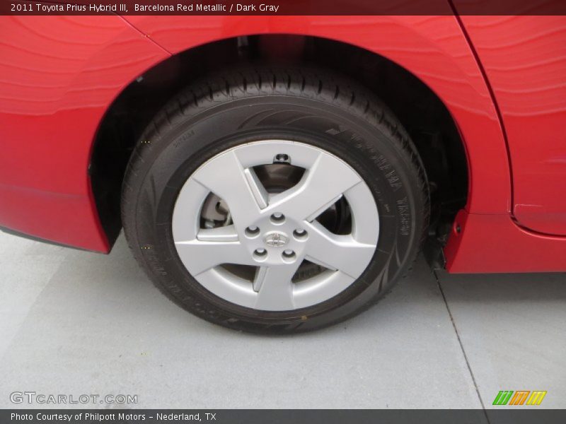 Barcelona Red Metallic / Dark Gray 2011 Toyota Prius Hybrid III