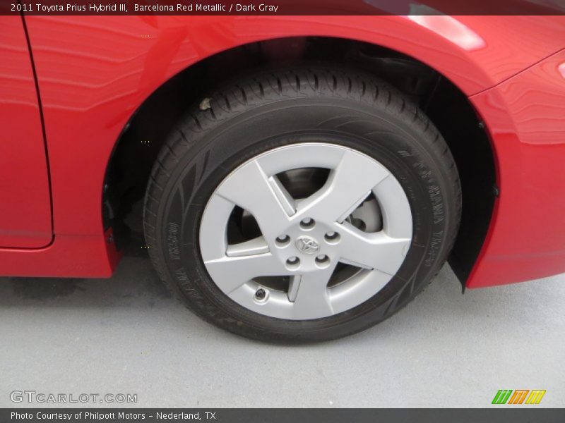 Barcelona Red Metallic / Dark Gray 2011 Toyota Prius Hybrid III