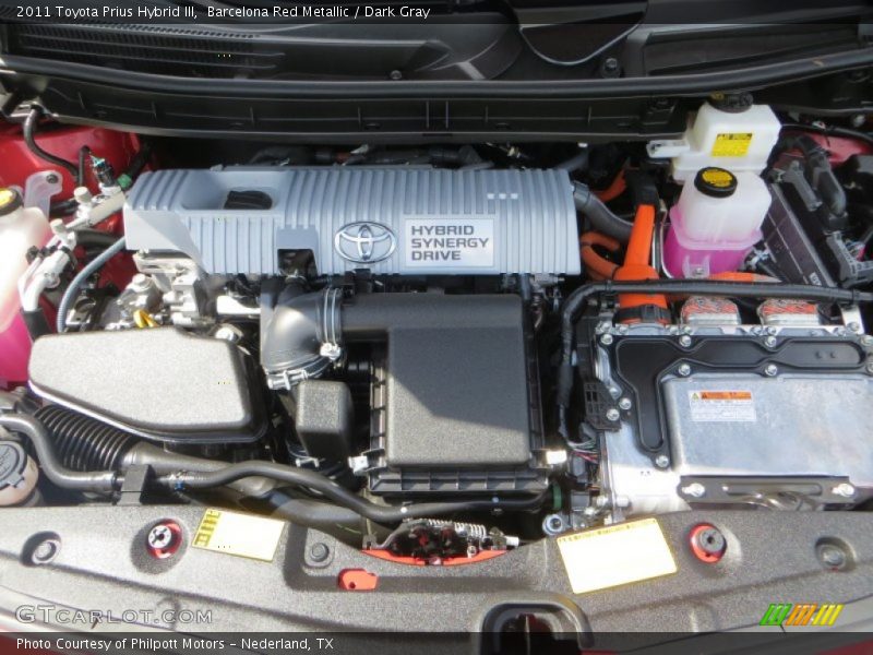 Barcelona Red Metallic / Dark Gray 2011 Toyota Prius Hybrid III