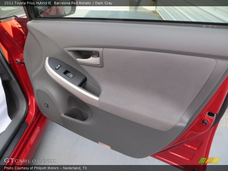 Barcelona Red Metallic / Dark Gray 2011 Toyota Prius Hybrid III