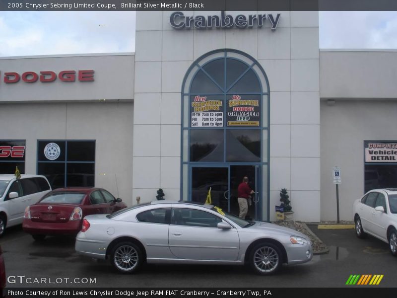 Brilliant Silver Metallic / Black 2005 Chrysler Sebring Limited Coupe