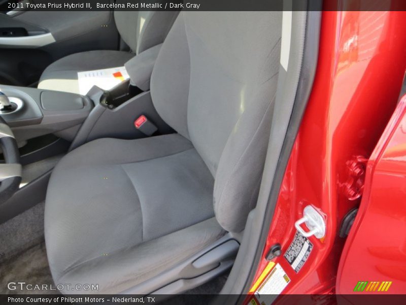 Barcelona Red Metallic / Dark Gray 2011 Toyota Prius Hybrid III