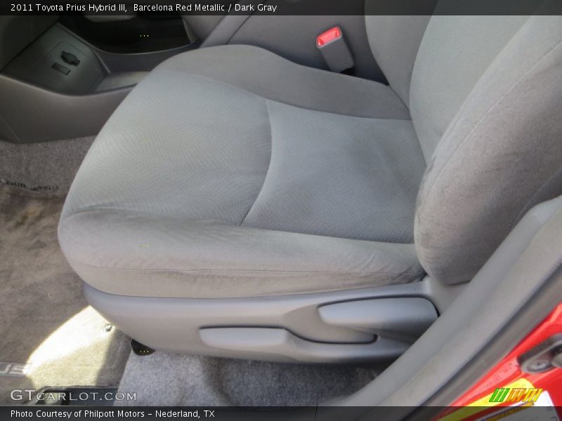 Barcelona Red Metallic / Dark Gray 2011 Toyota Prius Hybrid III