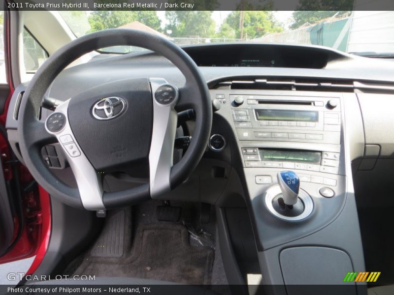 Barcelona Red Metallic / Dark Gray 2011 Toyota Prius Hybrid III