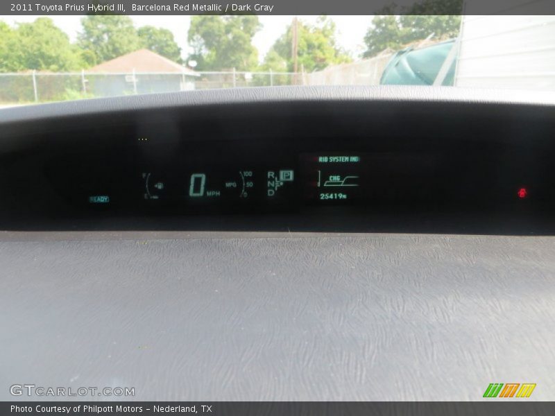 Barcelona Red Metallic / Dark Gray 2011 Toyota Prius Hybrid III