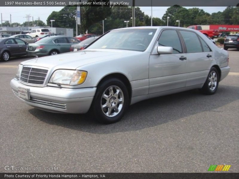 Brilliant Silver Metallic / Black/Grey 1997 Mercedes-Benz S 500 Sedan