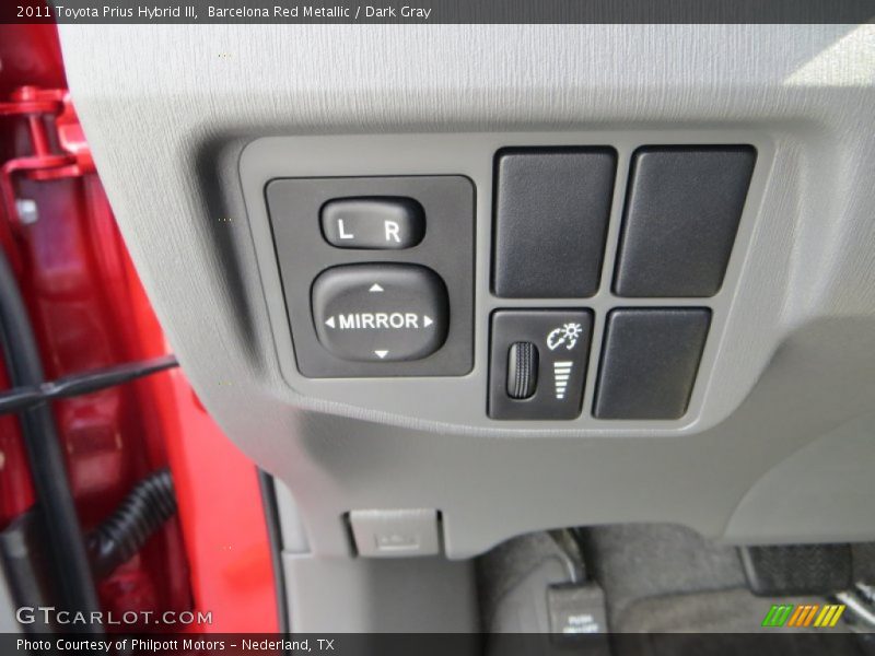 Barcelona Red Metallic / Dark Gray 2011 Toyota Prius Hybrid III