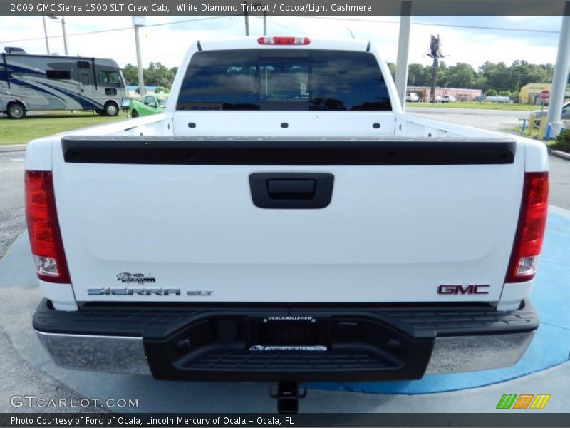 White Diamond Tricoat / Cocoa/Light Cashmere 2009 GMC Sierra 1500 SLT Crew Cab