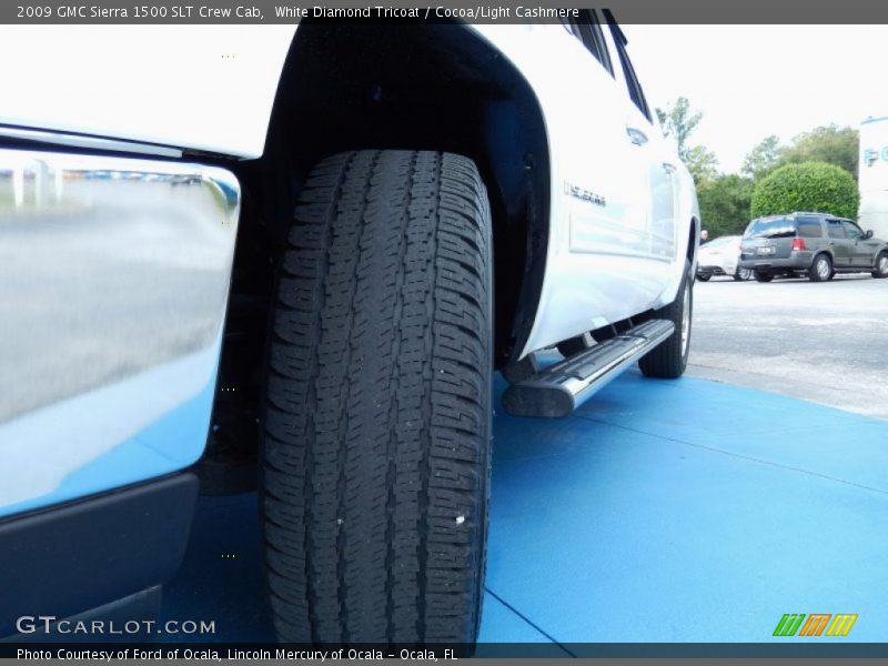 White Diamond Tricoat / Cocoa/Light Cashmere 2009 GMC Sierra 1500 SLT Crew Cab