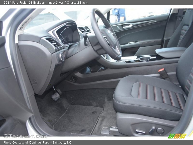 Ingot Silver / Charcoal Black 2014 Ford Fusion SE EcoBoost