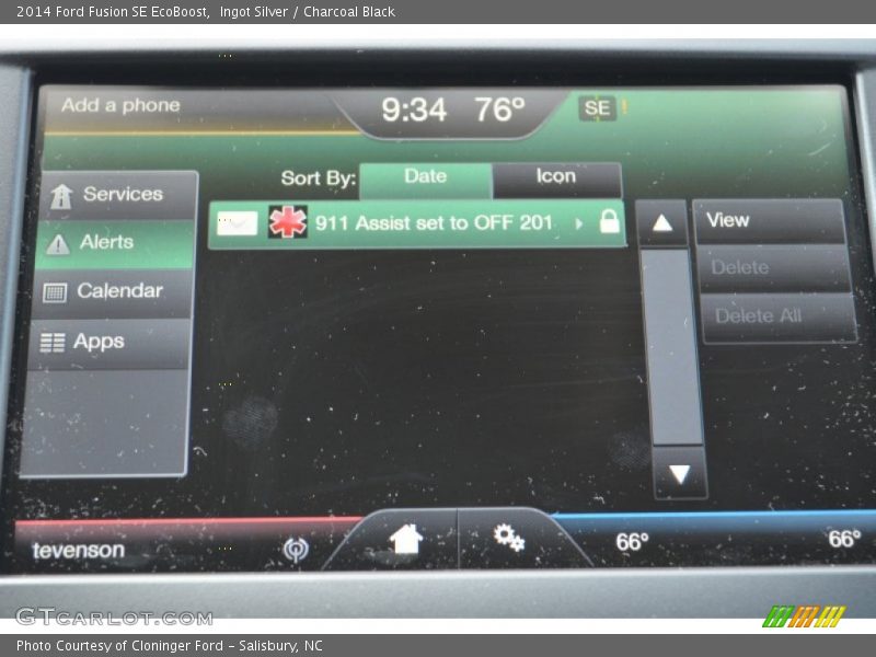 Ingot Silver / Charcoal Black 2014 Ford Fusion SE EcoBoost