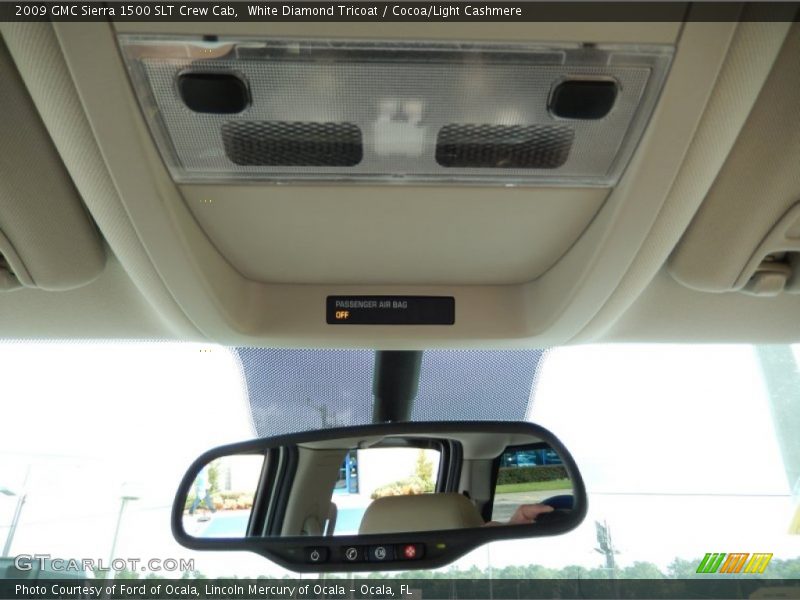 White Diamond Tricoat / Cocoa/Light Cashmere 2009 GMC Sierra 1500 SLT Crew Cab