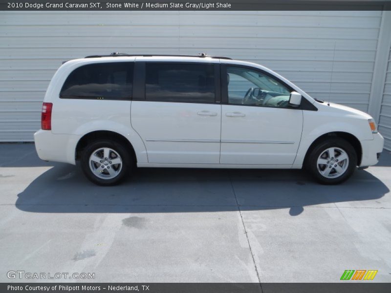 Stone White / Medium Slate Gray/Light Shale 2010 Dodge Grand Caravan SXT
