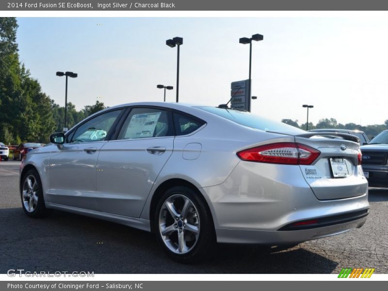 Ingot Silver / Charcoal Black 2014 Ford Fusion SE EcoBoost