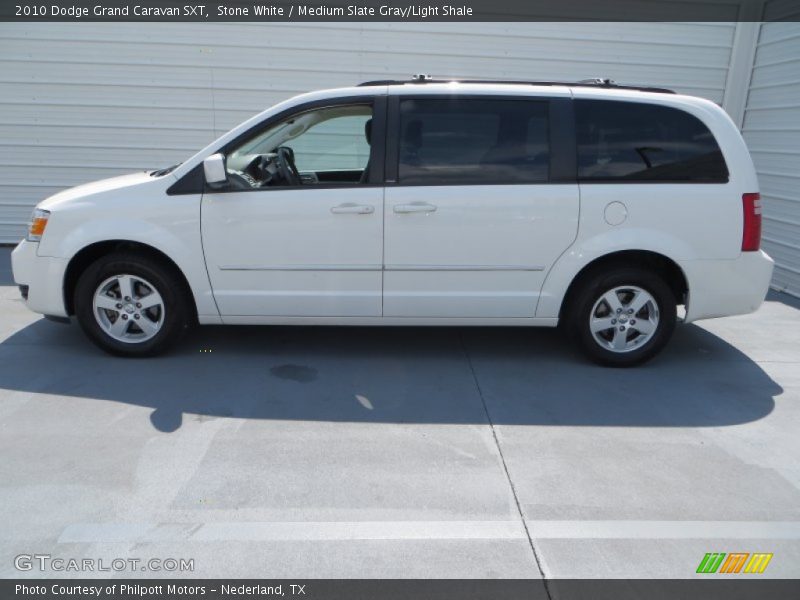 Stone White / Medium Slate Gray/Light Shale 2010 Dodge Grand Caravan SXT