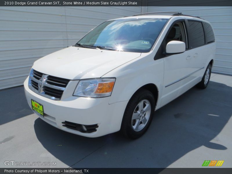 Stone White / Medium Slate Gray/Light Shale 2010 Dodge Grand Caravan SXT