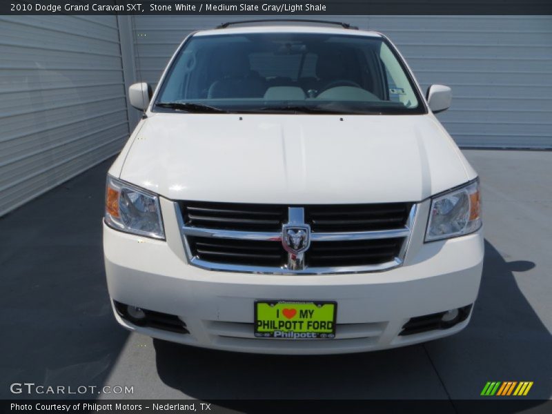 Stone White / Medium Slate Gray/Light Shale 2010 Dodge Grand Caravan SXT