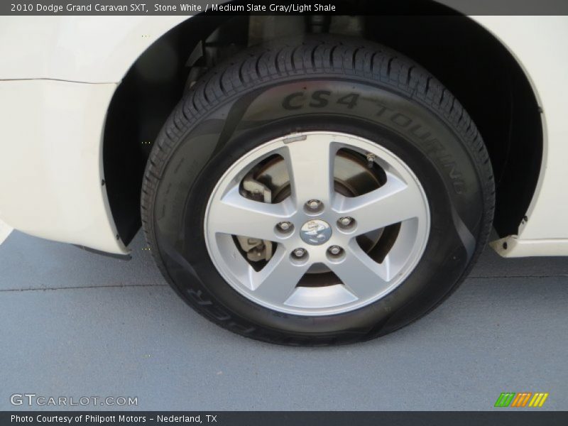 Stone White / Medium Slate Gray/Light Shale 2010 Dodge Grand Caravan SXT