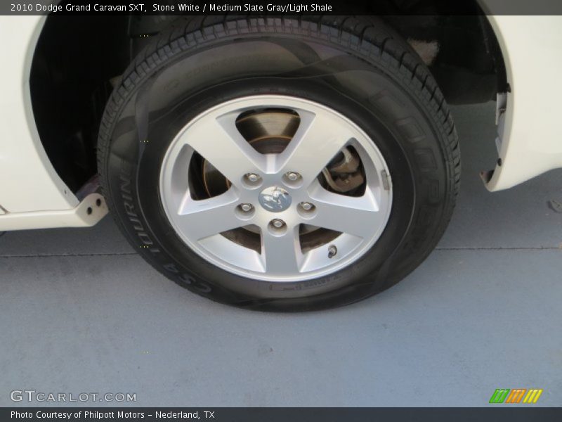 Stone White / Medium Slate Gray/Light Shale 2010 Dodge Grand Caravan SXT