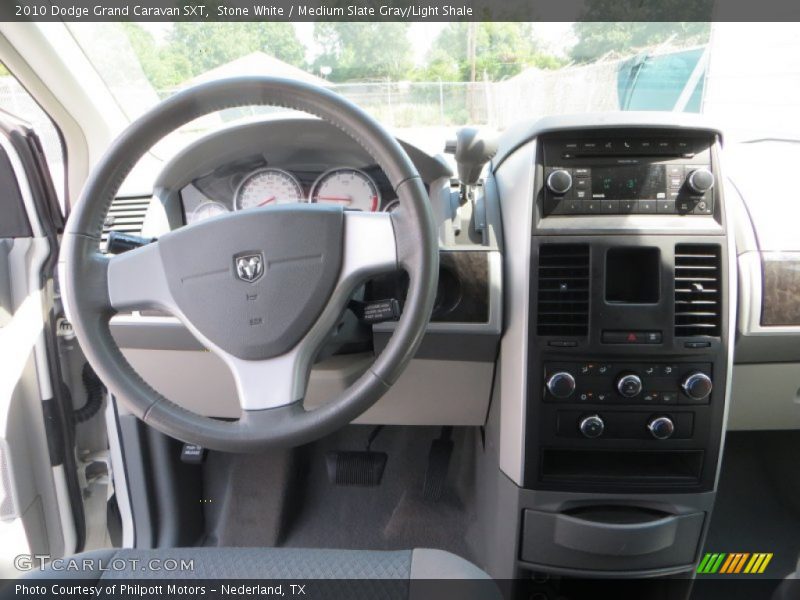 Stone White / Medium Slate Gray/Light Shale 2010 Dodge Grand Caravan SXT