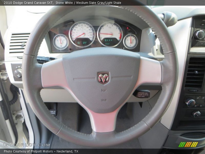 Stone White / Medium Slate Gray/Light Shale 2010 Dodge Grand Caravan SXT