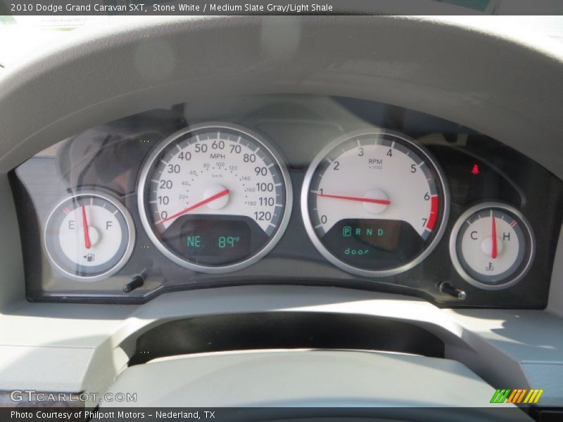 Stone White / Medium Slate Gray/Light Shale 2010 Dodge Grand Caravan SXT