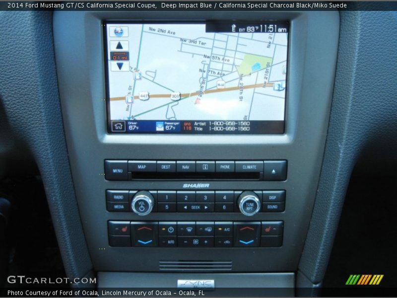 Navigation of 2014 Mustang GT/CS California Special Coupe