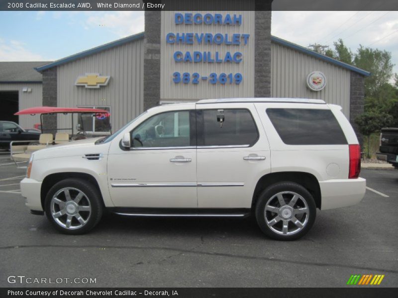 White Diamond / Ebony 2008 Cadillac Escalade AWD
