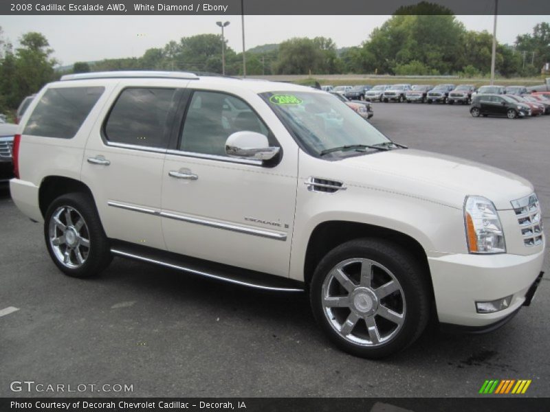 White Diamond / Ebony 2008 Cadillac Escalade AWD