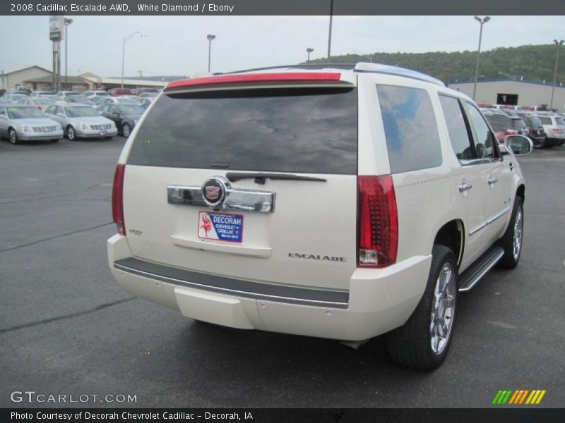 White Diamond / Ebony 2008 Cadillac Escalade AWD