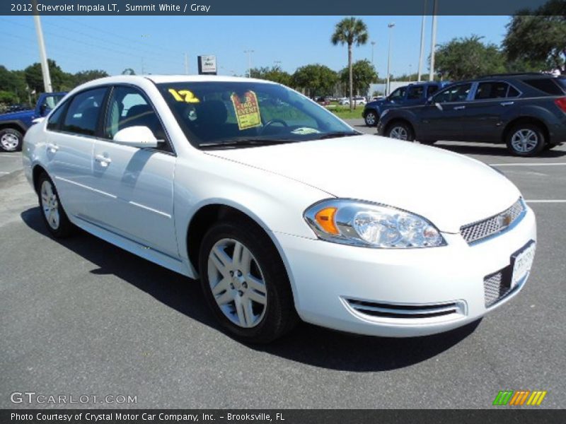 Summit White / Gray 2012 Chevrolet Impala LT