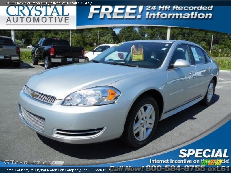 Silver Ice Metallic / Gray 2012 Chevrolet Impala LT