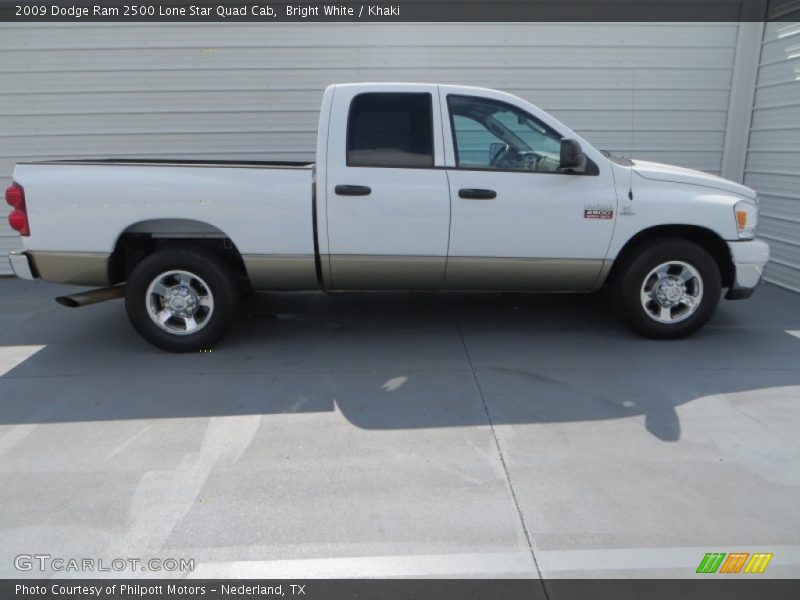 Bright White / Khaki 2009 Dodge Ram 2500 Lone Star Quad Cab
