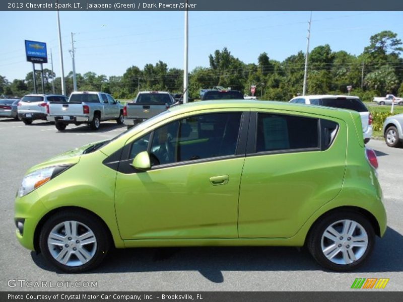 Jalapeno (Green) / Dark Pewter/Silver 2013 Chevrolet Spark LT