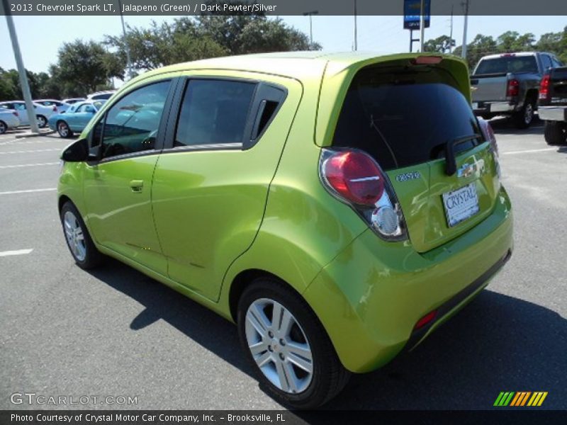 Jalapeno (Green) / Dark Pewter/Silver 2013 Chevrolet Spark LT