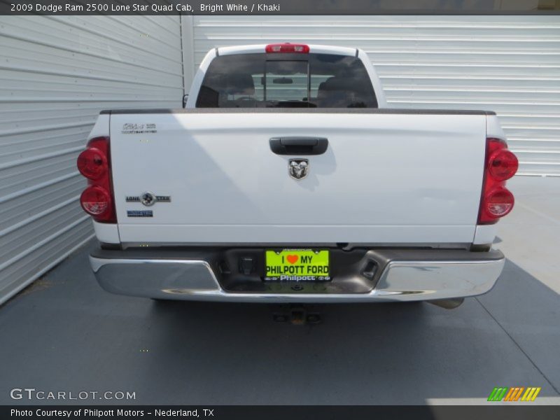 Bright White / Khaki 2009 Dodge Ram 2500 Lone Star Quad Cab