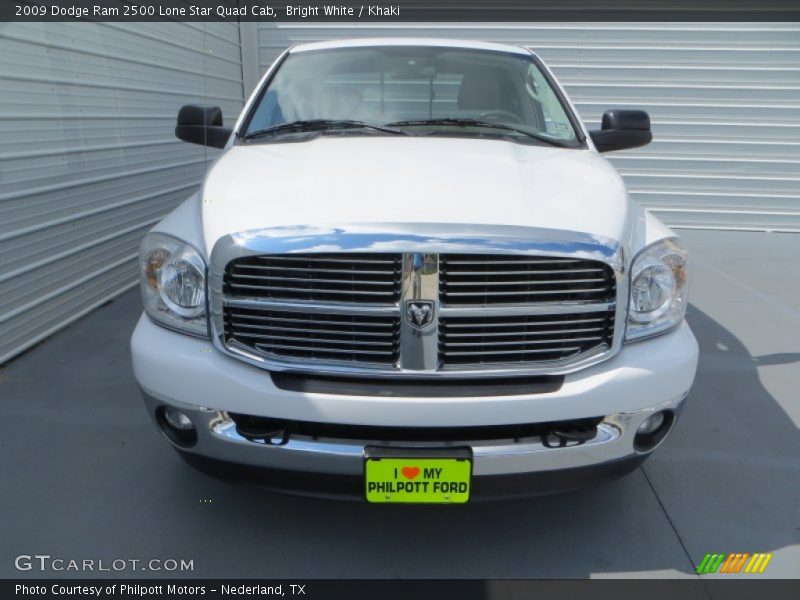 Bright White / Khaki 2009 Dodge Ram 2500 Lone Star Quad Cab