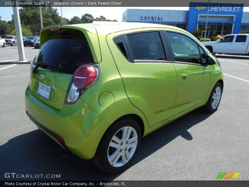 Jalapeno (Green) / Dark Pewter/Silver 2013 Chevrolet Spark LT