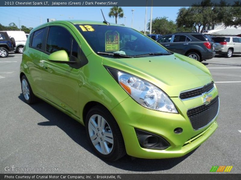 Jalapeno (Green) / Dark Pewter/Silver 2013 Chevrolet Spark LT