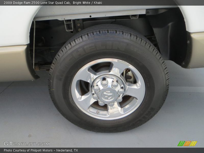 Bright White / Khaki 2009 Dodge Ram 2500 Lone Star Quad Cab