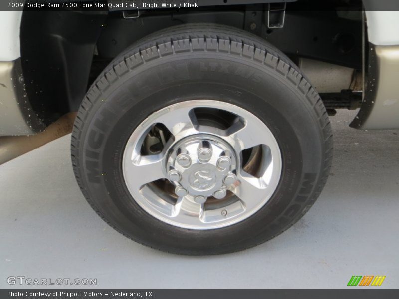 Bright White / Khaki 2009 Dodge Ram 2500 Lone Star Quad Cab