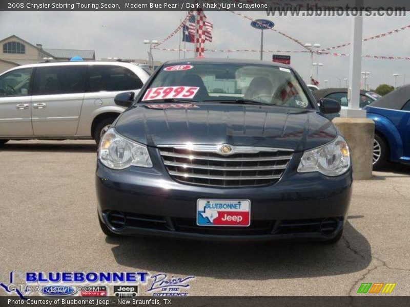 Modern Blue Pearl / Dark Khaki/Light Graystone 2008 Chrysler Sebring Touring Sedan
