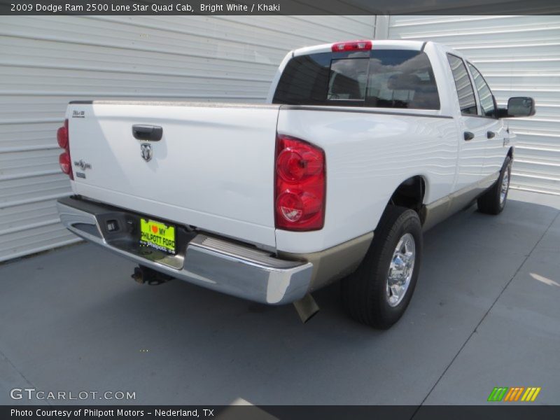 Bright White / Khaki 2009 Dodge Ram 2500 Lone Star Quad Cab