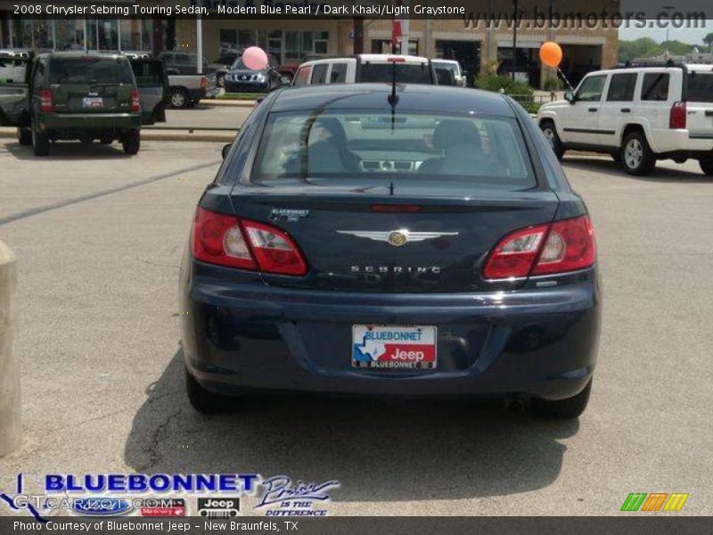 Modern Blue Pearl / Dark Khaki/Light Graystone 2008 Chrysler Sebring Touring Sedan