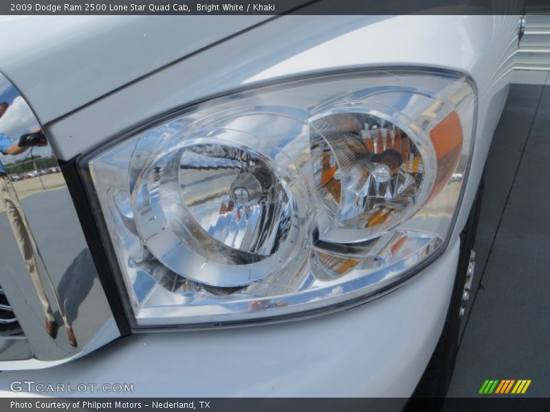 Bright White / Khaki 2009 Dodge Ram 2500 Lone Star Quad Cab