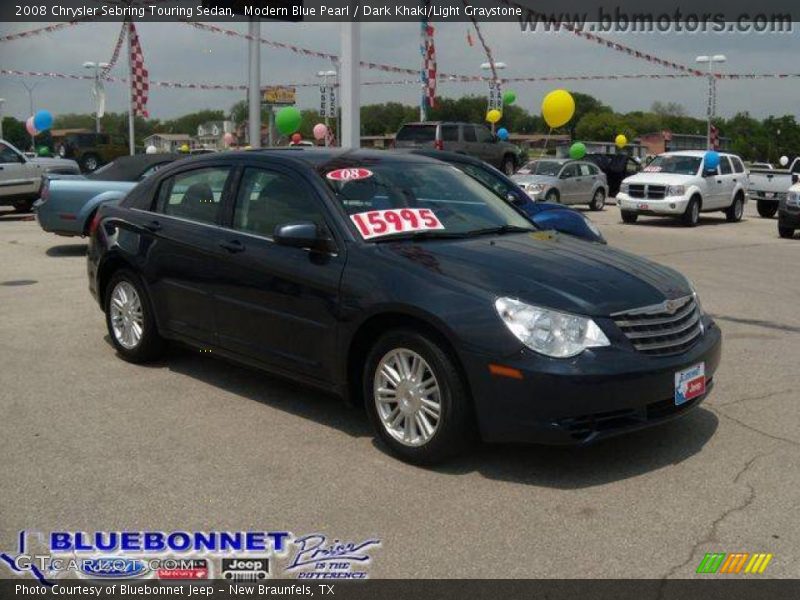 Modern Blue Pearl / Dark Khaki/Light Graystone 2008 Chrysler Sebring Touring Sedan