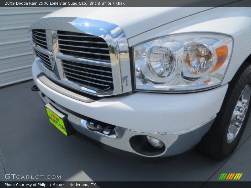 Bright White / Khaki 2009 Dodge Ram 2500 Lone Star Quad Cab